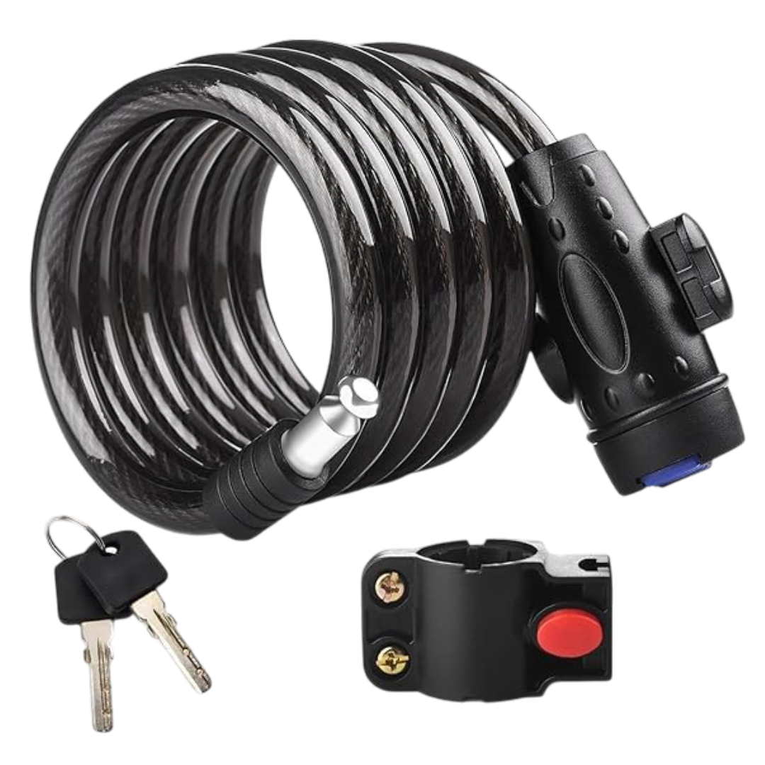 Anti-Theft Bike Cable Lock with Keys 1 pcs