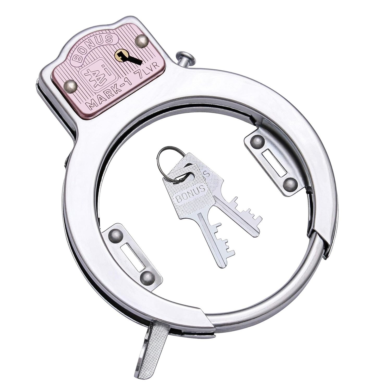 Heavy-Duty Key Operated Cycle Lock – Silver Powder Coated Anti-Theft Bicycle Security Lock, Durable Weather-Resistant Metal Bike Lock for Cycles, MTB, Road & City Bicycles